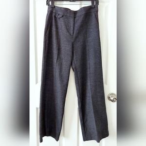 Loft Wide Leg Houndstooth Trouser Pants